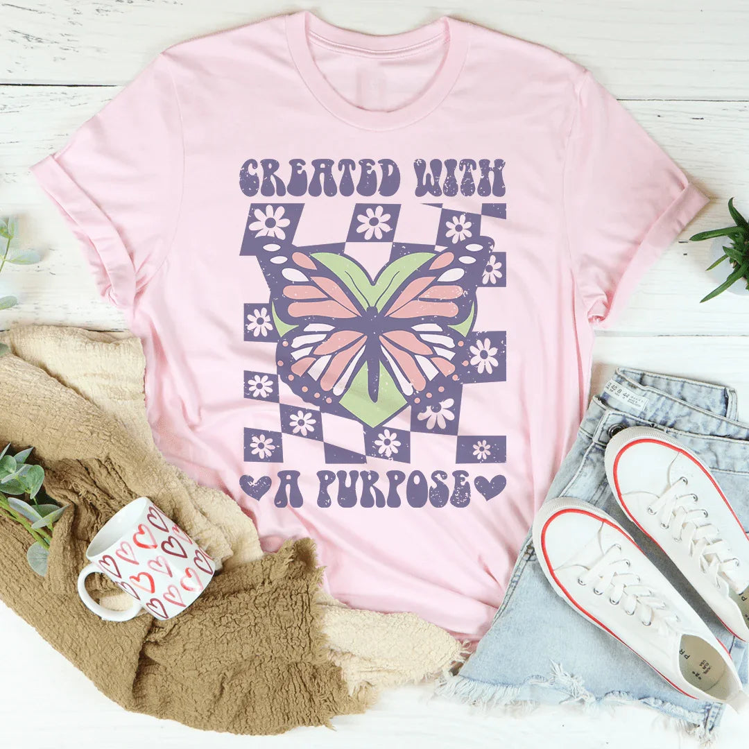 Created With A Purpose Tee Peachy Sunday