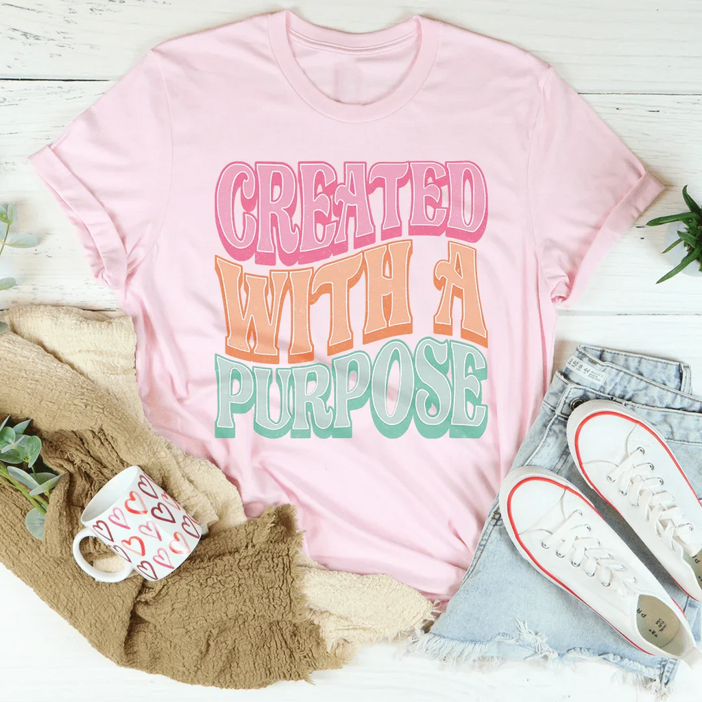 Created With A Purpose Tee Peachy Sunday