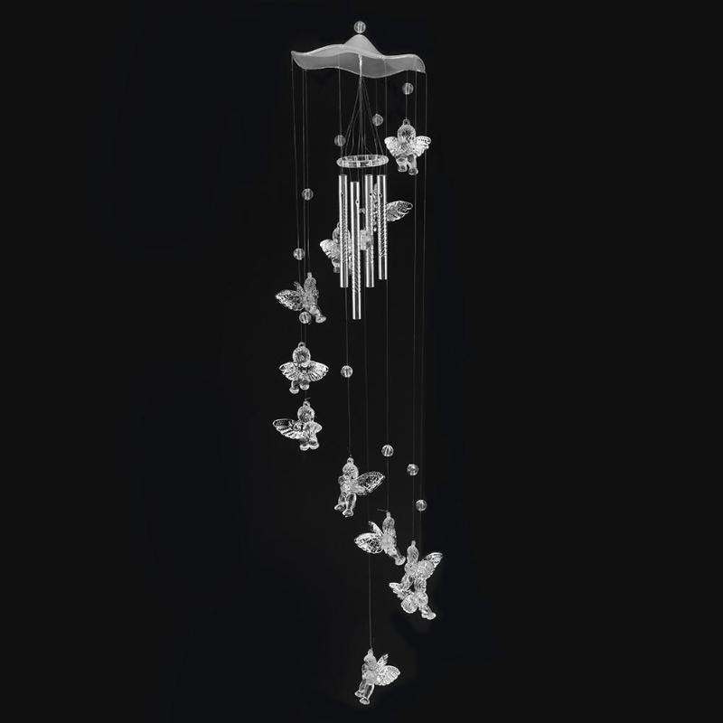 Creative Antique  Wind Bells  Door Hanging Home Decor Silver Wind Chimes Outdoor Yard Garden Tubes Bells Wall Hanging Home Decor Decoration Wind Chimes For Garden Gift Photography Prop Stevvex