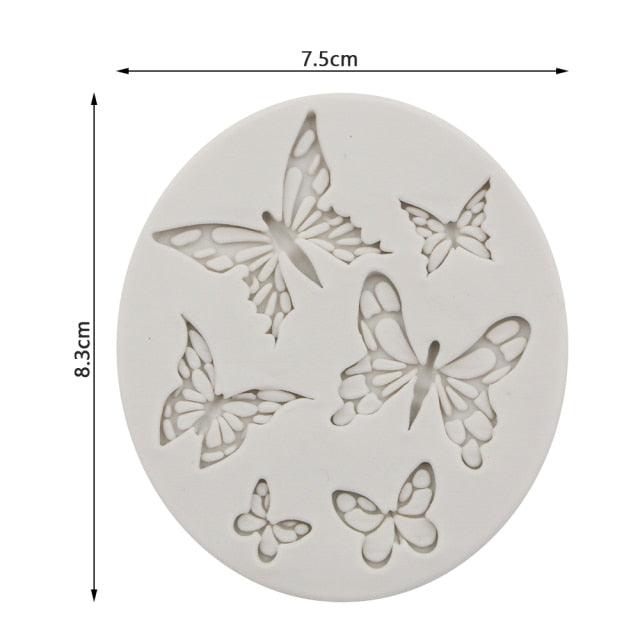 Creative Butterfly Shape Silicone Mold Fondant Candle Mould Resin Molds Homemade Cake Decorate Kitchen Accessories Food Grade Silicone Fondant Mold Reusable Ice Candy Mold Stevvex