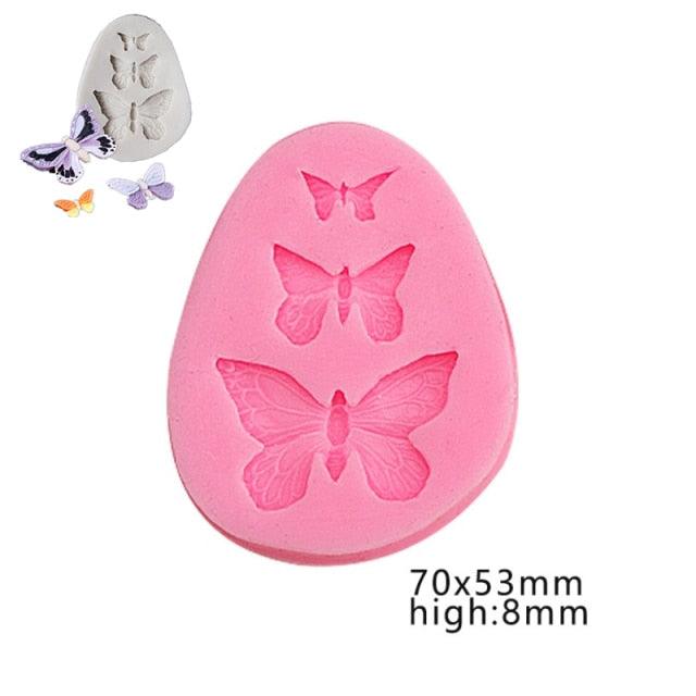 Creative Butterfly Shape Silicone Mold Fondant Candle Mould Resin Molds Homemade Cake Decorate Kitchen Accessories Food Grade Silicone Fondant Mold Reusable Ice Candy Mold Stevvex