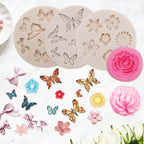 Creative Butterfly Shape Silicone Mold Fondant Candle Mould Resin Molds Homemade Cake Decorate Kitchen Accessories Food Grade Silicone Fondant Mold Reusable Ice Candy Mold Stevvex