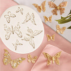 Creative Butterfly Shape Silicone Mold Fondant Candle Mould Resin Molds Homemade Cake Decorate Kitchen Accessories Food Grade Silicone Fondant Mold Reusable Ice Candy Mold Stevvex