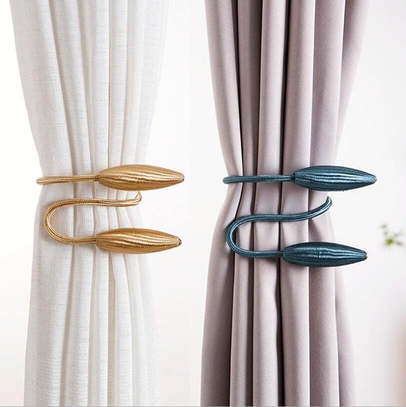 Creative Curtain Buckle Rope European Style Wild Curtain Tie Rings Window Straps For Living Room Home Decoration Accessories Curtain Tiebacks Clips Creative Window Drape Twist Tie Backs European Style Custom Made Curtain Holders Decorative Stevvex