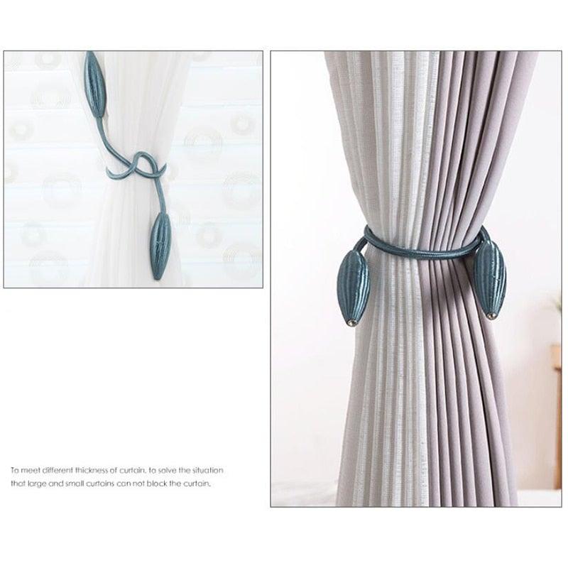 Creative Curtain Buckle Rope European Style Wild Curtain Tie Rings Window Straps For Living Room Home Decoration Accessories Curtain Tiebacks Clips Creative Window Drape Twist Tie Backs European Style Custom Made Curtain Holders Decorative Stevvex