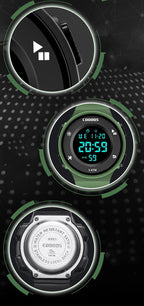 Creative Design Boys Watches Waterproof Unique Removable Strap Watch For Mens Led Digital Wrist Watches Sports Large Face Waterproof Wrist Watches For Men With Stopwatch Alarm Stevvex