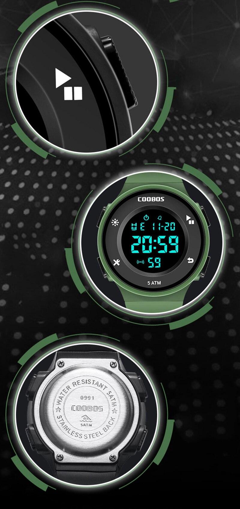 Creative Design Boys Watches Waterproof Unique Removable Strap Watch For Mens Led Digital Wrist Watches Sports Large Face Waterproof Wrist Watches For Men With Stopwatch Alarm Stevvex