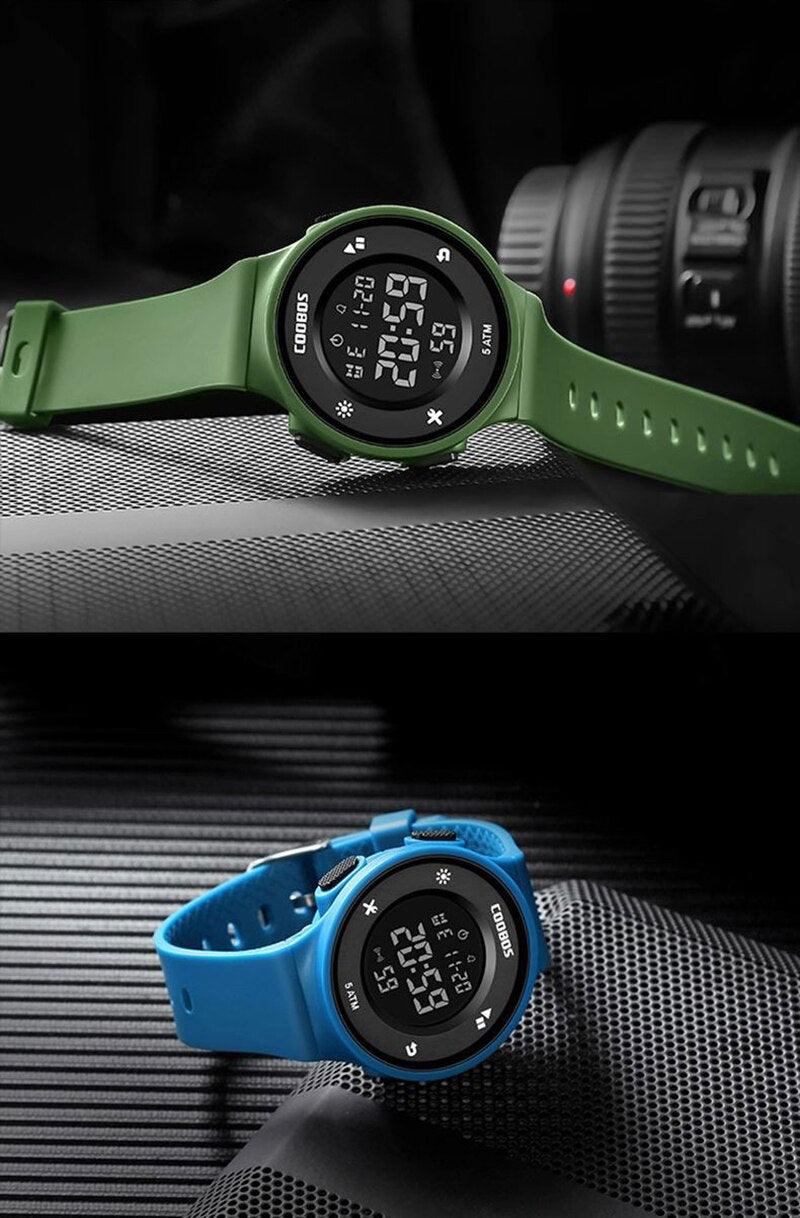Creative Design Boys Watches Waterproof Unique Removable Strap Watch For Mens Led Digital Wrist Watches Sports Large Face Waterproof Wrist Watches For Men With Stopwatch Alarm Stevvex