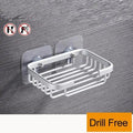 Creative Drill Free Soap Dish Holder Wall Mounted Storage Rack Toilet Soap Box Sponge Dish Bathroom Accessories Soap Dish Holder with Loofah Bath Sponge Towel Razor Holder for Bathroom Shower Kitchen Adhesive Wall Mounted No Drilling Stevvex
