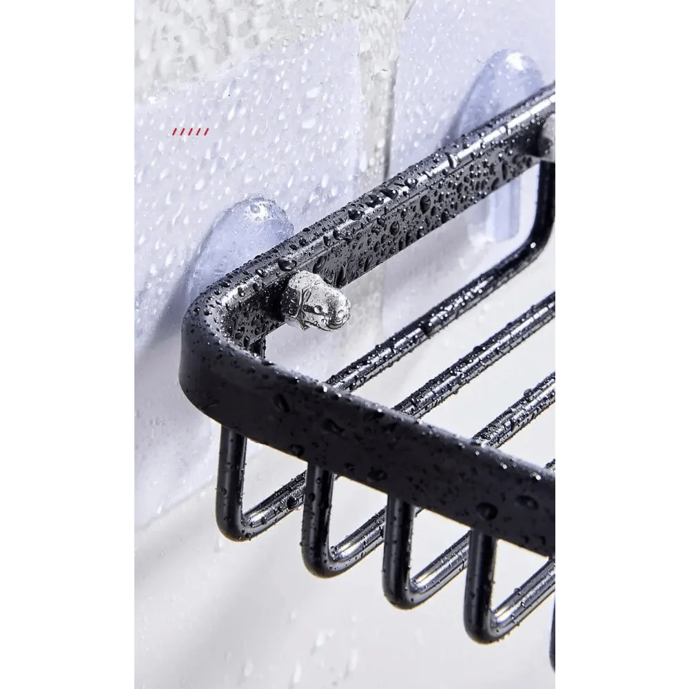 Creative Drill Free Soap Dish Holder Wall Mounted Storage Rack Toilet Soap Box Sponge Dish Bathroom Accessories Soap Dish Holder with Loofah Bath Sponge Towel Razor Holder for Bathroom Shower Kitchen Adhesive Wall Mounted No Drilling Stevvex