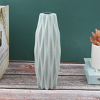 Creative Flower Vase White Imitation Ceramic Flower Pot Home Decor Plastic Vase Centerpieces and Events Ornamnet Decoration For Wedding Home Office Party Hotel Yard  Restaurant Patio Festive Furnishing Stevvex