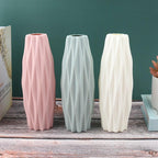 Creative Flower Vase White Imitation Ceramic Flower Pot Home Decor Plastic Vase Centerpieces and Events Ornamnet Decoration For Wedding Home Office Party Hotel Yard  Restaurant Patio Festive Furnishing Stevvex