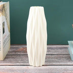 Creative Flower Vase White Imitation Ceramic Flower Pot Home Decor Plastic Vase Centerpieces and Events Ornamnet Decoration For Wedding Home Office Party Hotel Yard  Restaurant Patio Festive Furnishing Stevvex