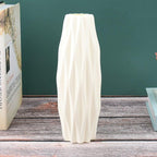 Creative Flower Vase White Imitation Ceramic Flower Pot Home Decor Plastic Vase Centerpieces and Events Ornamnet Decoration For Wedding Home Office Party Hotel Yard  Restaurant Patio Festive Furnishing Stevvex