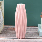 Creative Flower Vase White Imitation Ceramic Flower Pot Home Decor Plastic Vase Centerpieces and Events Ornamnet Decoration For Wedding Home Office Party Hotel Yard  Restaurant Patio Festive Furnishing Stevvex