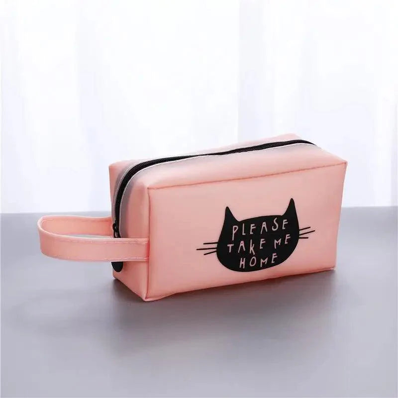 Creative Leather Black Large Capacity  Pencil Pouch For Students Unique Colors Stationery Office Pencil Cases Stevvex