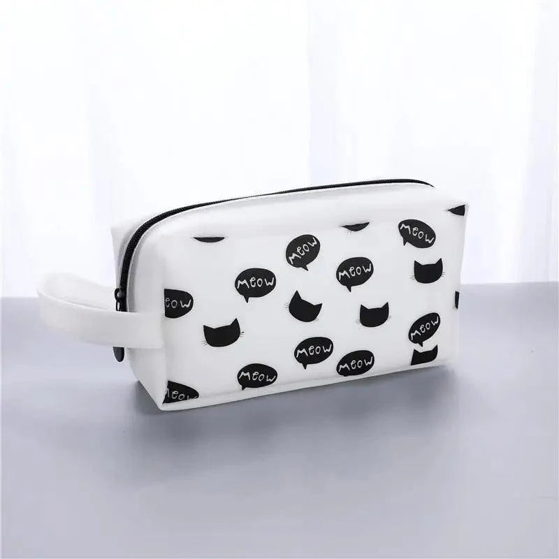Creative Leather Black Large Capacity  Pencil Pouch For Students Unique Colors Stationery Office Pencil Cases Stevvex