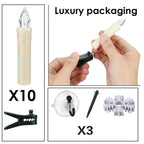 Creative LED Candle Lamp Simulation Flame Tea Light Home Birthday Christmas Candle Battery Operated Flameless LED Candles Lights Ideal For Thanksgiving Table Christmas Home Dec Party Wedding Candles Safety Home Decoration Stevvex