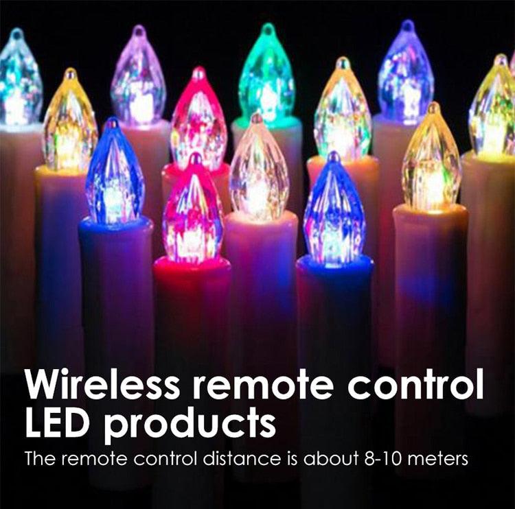 Creative LED Candle Lamp Simulation Flame Tea Light Home Birthday Christmas Candle Battery Operated Flameless LED Candles Lights Ideal For Thanksgiving Table Christmas Home Dec Party Wedding Candles Safety Home Decoration Stevvex