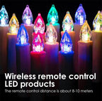 Creative LED Candle Lamp Simulation Flame Tea Light Home Birthday Christmas Candle Battery Operated Flameless LED Candles Lights Ideal For Thanksgiving Table Christmas Home Dec Party Wedding Candles Safety Home Decoration Stevvex