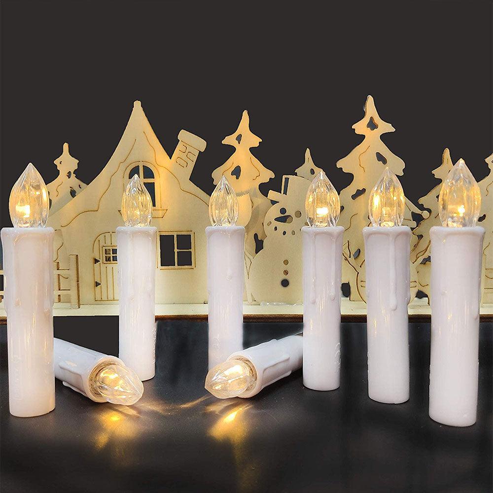 Creative LED Candle Lamp Simulation Flame Tea Light Home Birthday Christmas Candle Battery Operated Flameless LED Candles Lights Ideal For Thanksgiving Table Christmas Home Dec Party Wedding Candles Safety Home Decoration Stevvex