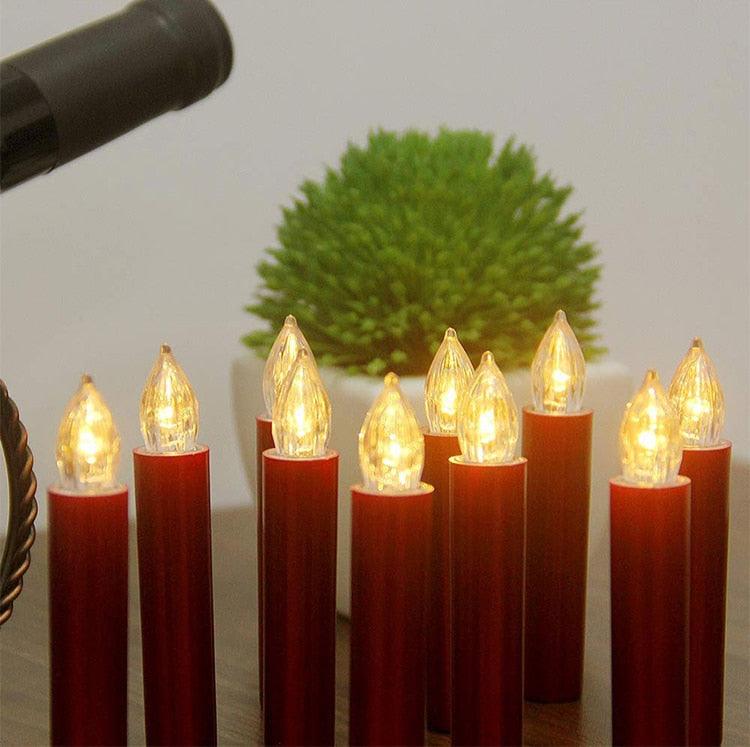 Creative LED Candle Lamp Simulation Flame Tea Light Home Birthday Christmas Candle Battery Operated Flameless LED Candles Lights Ideal For Thanksgiving Table Christmas Home Dec Party Wedding Candles Safety Home Decoration Stevvex