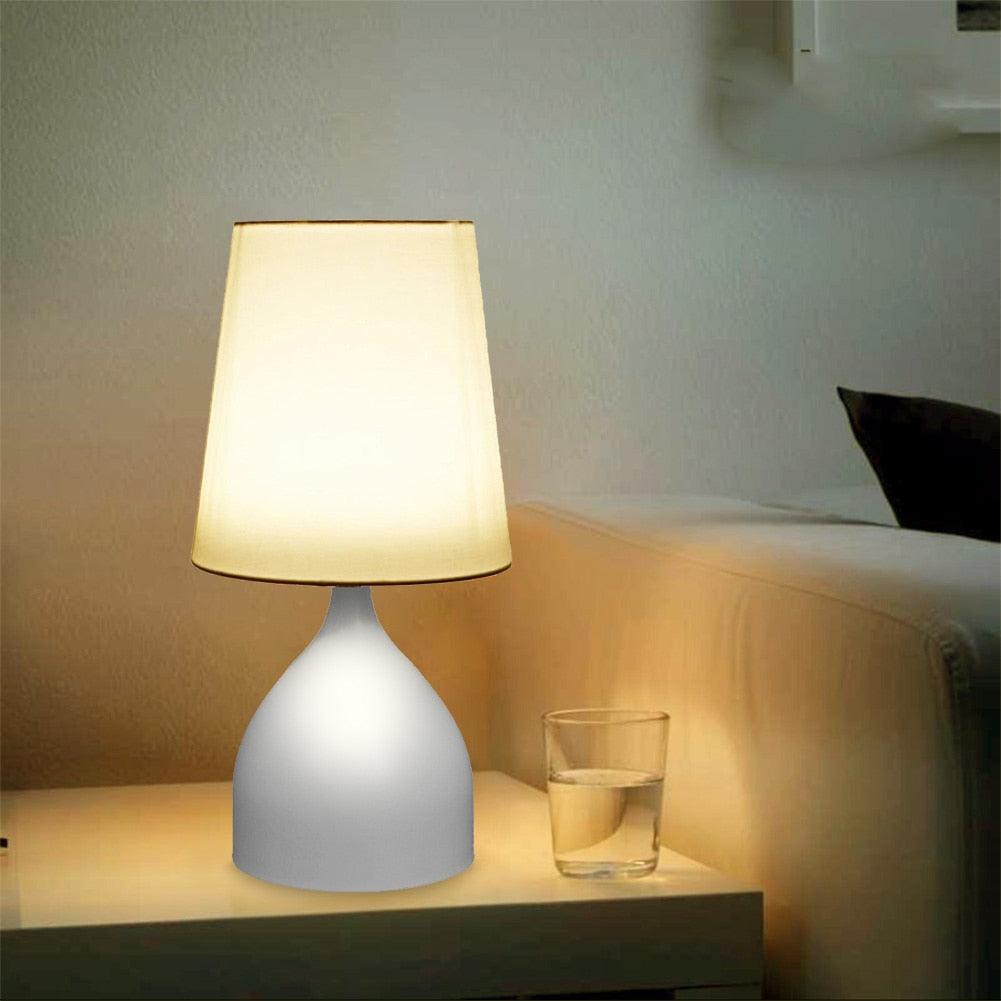 Creative LED Table Lamp Touch Switch Fimmable Bedroom Bedside Living Room Modern Desk Study Night Light Home Decor Decorative Table Lamp Cute Study Lamps for Bedroom Décor
