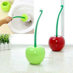 Creative Lovely Cherry Shape Lavatory Brush Toilet Brush And Holder Set Cleaning Bathroom Toilet Accessories Cherry Shape Toilet Brush Standing Toilet Brush Set  Compact Household Bathroom Cherry Toilet Brush Stevvex
