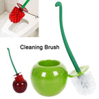 Creative Lovely Cherry Shape Lavatory Brush Toilet Brush And Holder Set Cleaning Bathroom Toilet Accessories Cherry Shape Toilet Brush Standing Toilet Brush Set  Compact Household Bathroom Cherry Toilet Brush Stevvex