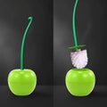 Creative Lovely Cherry Shape Lavatory Brush Toilet Brush And Holder Set Cleaning Bathroom Toilet Accessories Cherry Shape Toilet Brush Standing Toilet Brush Set  Compact Household Bathroom Cherry Toilet Brush Stevvex