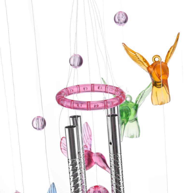 Creative Lucky Humming Bird Mobile Hanging Wind Chimes Bells Ornaments Hanging Gifts Dream-catcher Pendant Wall Home Car Decor Garden Wedding Window Decoration Stevvex