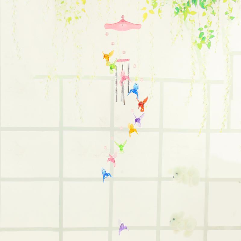 Creative Lucky Humming Bird Mobile Hanging Wind Chimes Bells Ornaments Hanging Gifts Dream-catcher Pendant Wall Home Car Decor Garden Wedding Window Decoration Stevvex