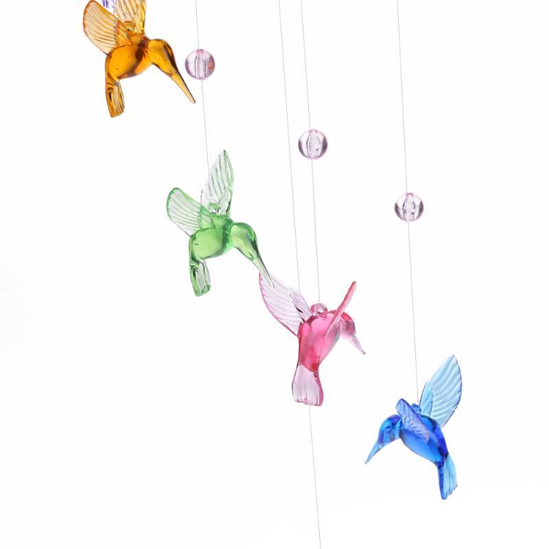Creative Lucky Humming Bird Mobile Hanging Wind Chimes Bells Ornaments Hanging Gifts Dream-catcher Pendant Wall Home Car Decor Garden Wedding Window Decoration Stevvex