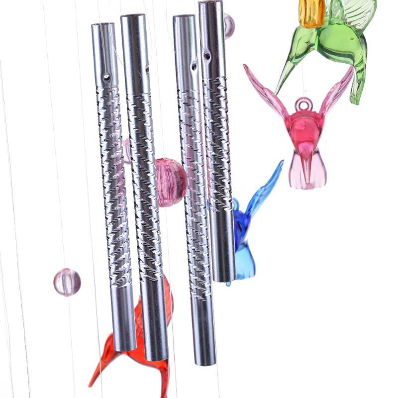 Creative Lucky Humming Bird Mobile Hanging Wind Chimes Bells Ornaments Hanging Gifts Dream-catcher Pendant Wall Home Car Decor Garden Wedding Window Decoration Stevvex