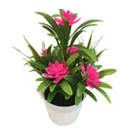 Creative Mini Artificial Fake Flower Potted Bonsai for Christmas New Year Wedding Party Garden Resturant Table Home Decor Mini Potted Plastic Succulents for Home Office Room Decor Stevvex