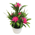 Creative Mini Artificial Fake Flower Potted Bonsai for Christmas New Year Wedding Party Garden Resturant Table Home Decor Mini Potted Plastic Succulents for Home Office Room Decor Stevvex