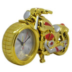 Creative Motorcycle Motorbike Pattern Non Ticking Analog Alarm Clock  Alarm Clock Desk Clock Creative Home Birthday Gift Cool Clock