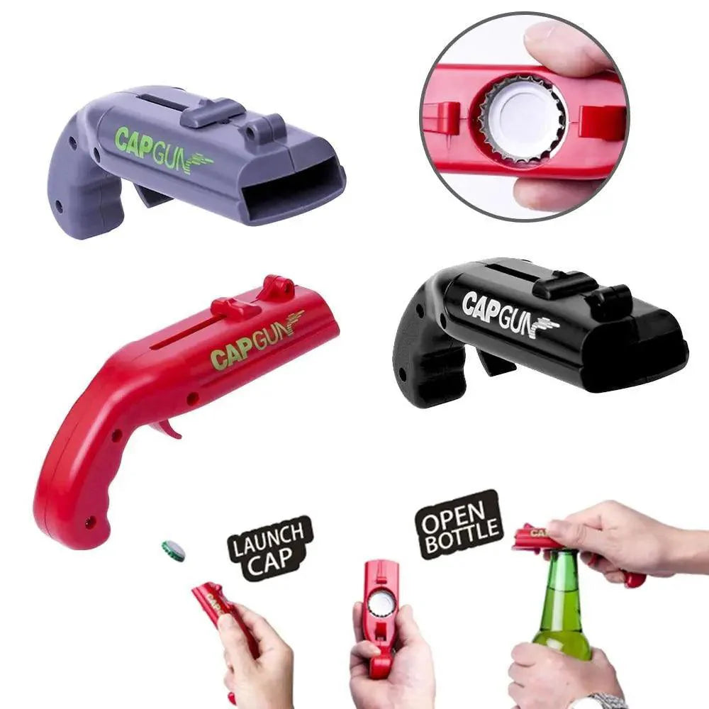 Creative Party Bottle Can Opener Durable Cap Launcher Bar Tool Drink Opening Kitchen Gadget Great Gift Funny Launcher Bottle Opener For Creative Game Party Bar Plastic Bottle Launcher Stevvex