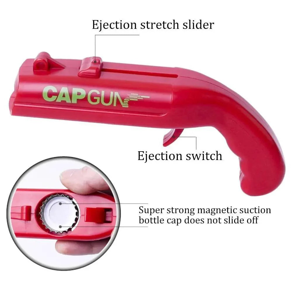 Creative Party Bottle Can Opener Durable Cap Launcher Bar Tool Drink Opening Kitchen Gadget Great Gift Funny Launcher Bottle Opener For Creative Game Party Bar Plastic Bottle Launcher Stevvex