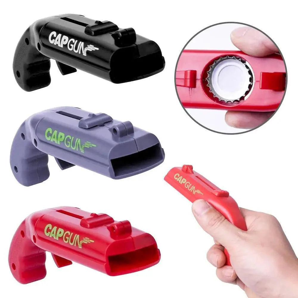 Creative Party Bottle Can Opener Durable Cap Launcher Bar Tool Drink Opening Kitchen Gadget Great Gift Funny Launcher Bottle Opener For Creative Game Party Bar Plastic Bottle Launcher Stevvex