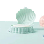 Creative Portable Shell Shape Soap Box Bathroom Drain Soap Holder Travel Soap Protect Case Bathroom Accessories Soap Dish Container with Lid with Drainer Seashell Soap Box Portable Soap Bar Holder Soap Tray Soap Saver Box Case For Home Travel Stevvex
