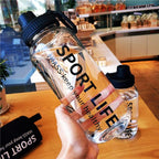 Creative Water Bottle Glass Drink Bottles For Camping Hiking Climbing Sport Bottle Portable Bottle Drinkware Eco-friendly Wide Mouth Glass Drinking Water Bottle Reusable Sport Water Bottles for Gym Hiking Stevvex