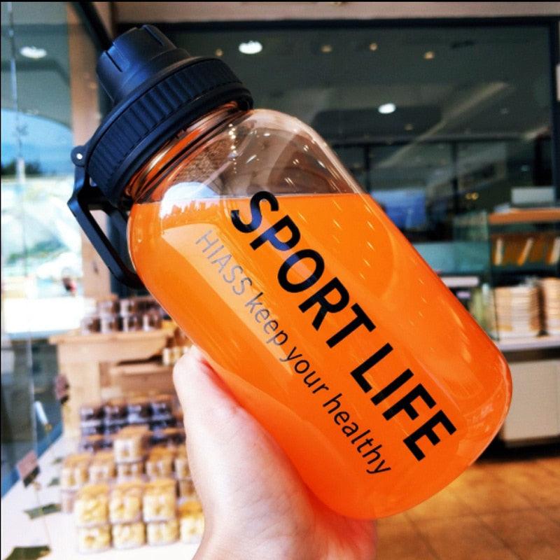 Creative Water Bottle Glass Drink Bottles For Camping Hiking Climbing Sport Bottle Portable Bottle Drinkware Eco-friendly Wide Mouth Glass Drinking Water Bottle Reusable Sport Water Bottles for Gym Hiking Stevvex