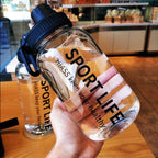 Creative Water Bottle Glass Drink Bottles For Camping Hiking Climbing Sport Bottle Portable Bottle Drinkware Eco-friendly Wide Mouth Glass Drinking Water Bottle Reusable Sport Water Bottles for Gym Hiking Stevvex