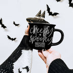 Creepy Spooky Black Ceramic Mug 14.5oz Halloween Coffee Cup For Gothic Morning Vibes BandsCo Straps