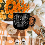 Creepy Spooky Black Ceramic Mug 14.5oz Halloween Coffee Cup For Gothic Morning Vibes BandsCo Straps