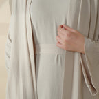 Crepe Pocket Open Abaya 3-Piece Set (MA002) - SJB-DIAMOND ELITES