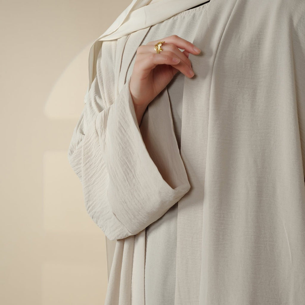 Crepe Pocket Open Abaya 3-Piece Set (MA002) - SJB-DIAMOND ELITES