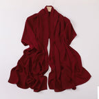 Crinkle-Resistant Long Hijab Silk-Like Hijab (MH154)