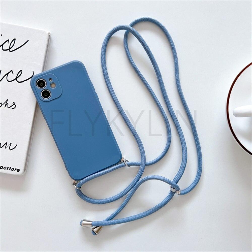 Crossbody Necklace Strap Cord Phone Case For Xiaomi 12 Lite 12t 11 Lite 5g Ne Redmi Note 11 12 Pro A1 10a 10c Soft Cover Silicone Stylish Cord Strap Rope Shell Shockproof Bumper Phone Case Lanyard Cover Stevvex